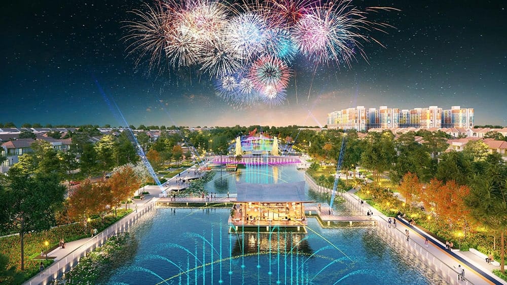 Sun PhuQuoc Airways - Hãng Hàng Không Nghỉ Dưỡng Đầu Tiên Của Việt Nam 3 Hồ trung tâm là trái tim sôi động của khu đô thị với không gian tổ chức lễ hội, nhạc nước, ánh sáng và pháo hoa rực rỡ. Nơi hội tụ của cộng đồng thịnh vượng và những trải nghiệm đẳng cấp.