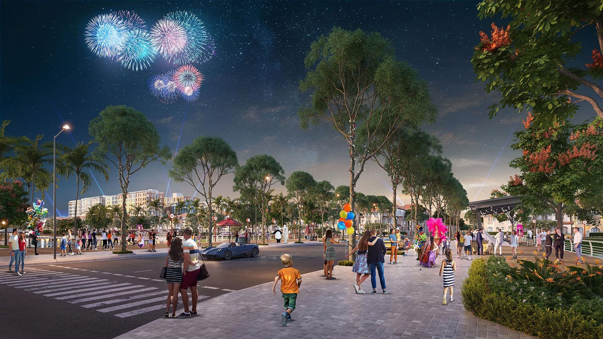 Tuyến phố đi bộ: Được quy hoạch như một trung tâm mua sắm và giải trí ngoài trời sầm uất, nơi hội tụ các thương hiệu thời trang và ẩm thực nổi tiếng.