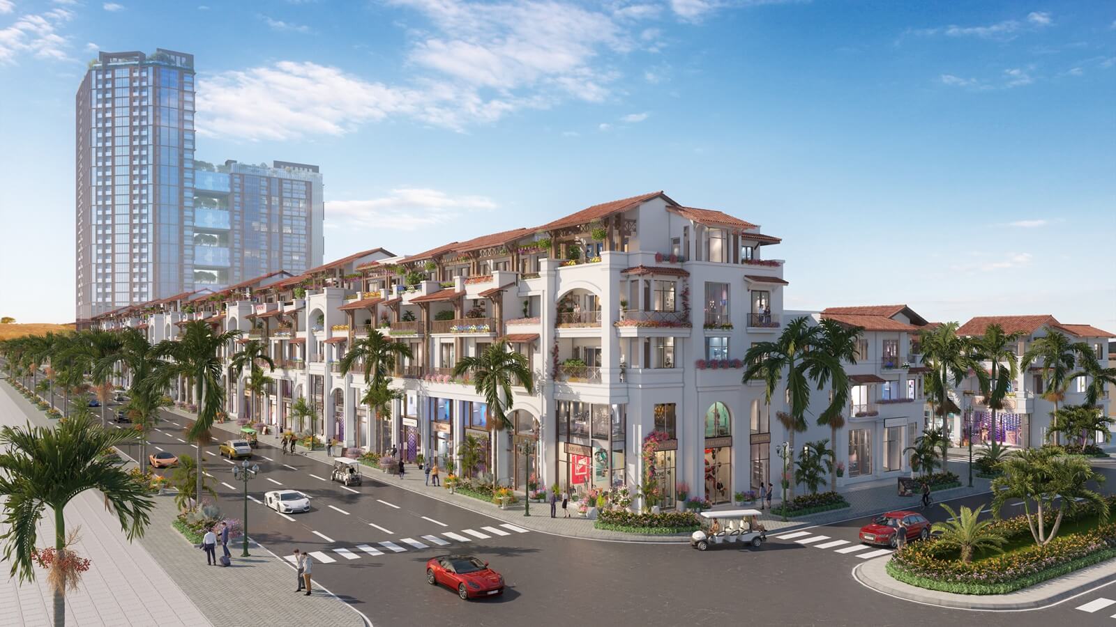 Phối cảnh Shophouse thương mại dự án Sun Mê Linh