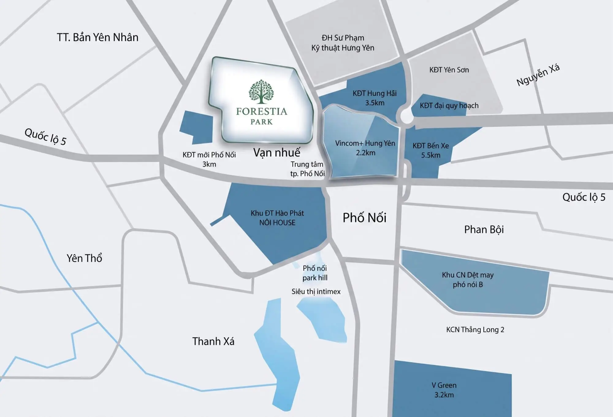Bản đồ vị trí dự án Forestia Park tại Phố Nối - Hưng Yên Bản đồ vị trí dự án Forestia Park tại Phố Nối - Hưng Yên